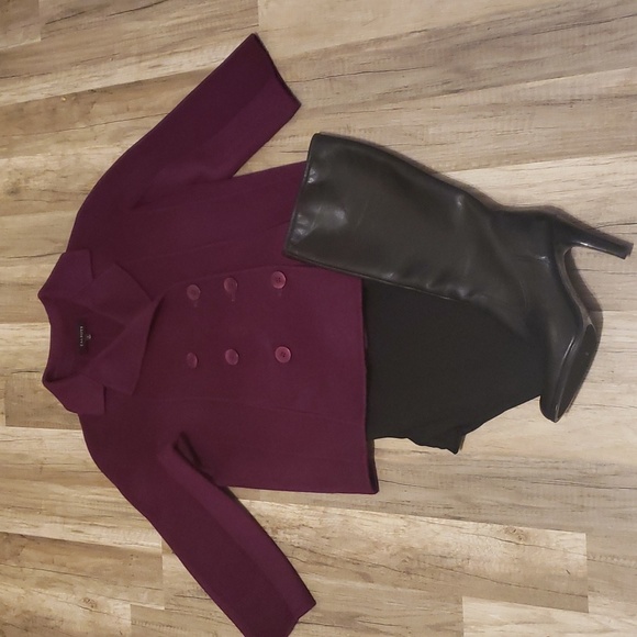 TALBOTS WOOL BLEND CROPPED DOUBLE BREASTED JACKET SZ 4 - Picture 1 of 14